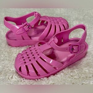 Mini Melissa Possession Jelly Shoes Hot Pink Waterproof Sandals 
Girls Size 9